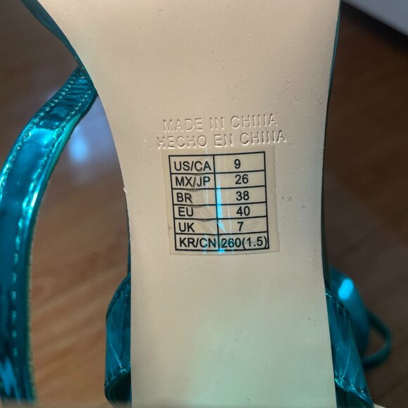 Turquoise Party Heels - Picture 3 of 3